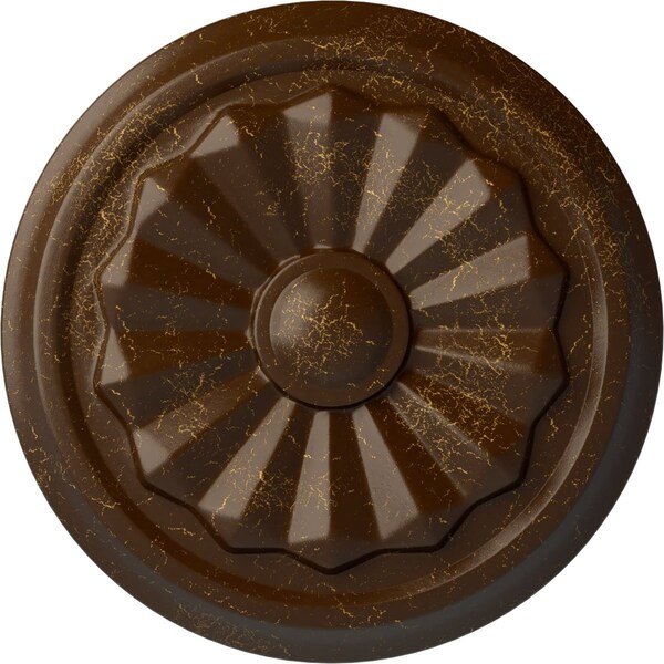 Ekena Millwork Olivia Ceiling Medallion (Fits Canopies up to 2 1/8"), 7 7/8"OD x 1 1/8"P, Root Beer Crackle CM07OLRBC - main